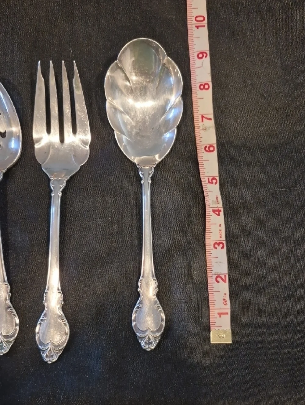 Holmer And Edwards Deep Silver Plated Orleans Set Of 3 Serving Pieces